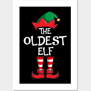 Oldest Elf Matching Family Christmas Old Posters and Art